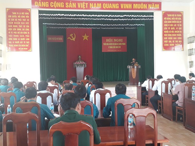 Huyện M’Đrắk triển khai nhiệm vụ Quân sự- Quốc phòng 06 tháng cuối năm 2019
