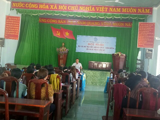 Hội Liên hiệp Phụ nữ thị trấn Quảng Phú, huyện Cư M’gar tổ chức Hội nghị Tiếp xúc đối thoại giữa lãnh đạo cấp ủy, chính quyền với cán bộ, hội viên phụ nữ