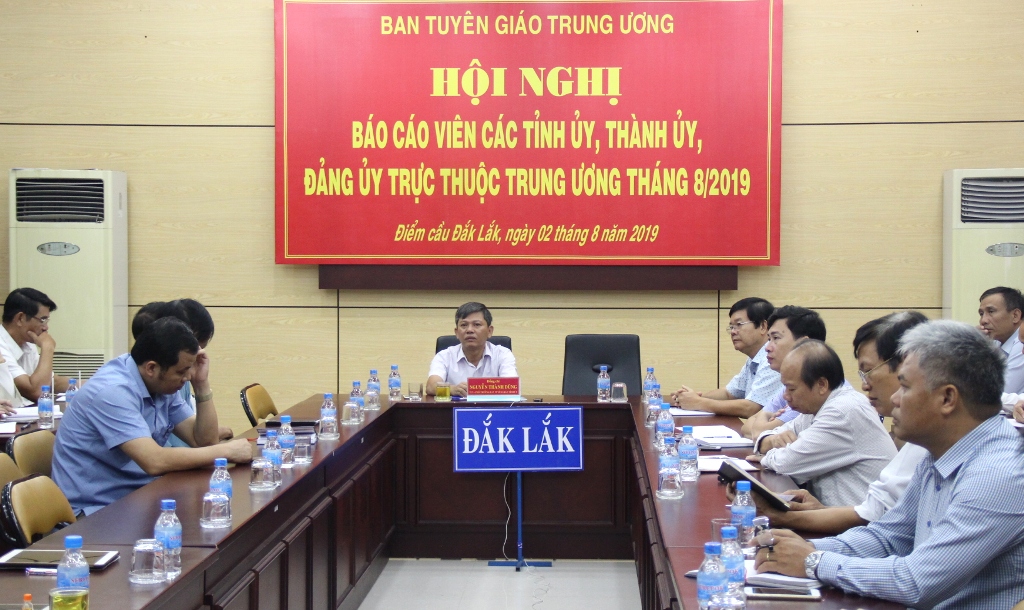 Hội nghị trực tuyến báo cáo viên Trung ương tháng 8/2019