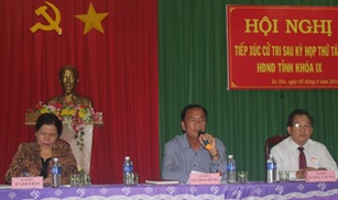 Hội nghị tiếp xúc cử tri sau kỳ họp thứ VIII HĐND tỉnh khóa IX