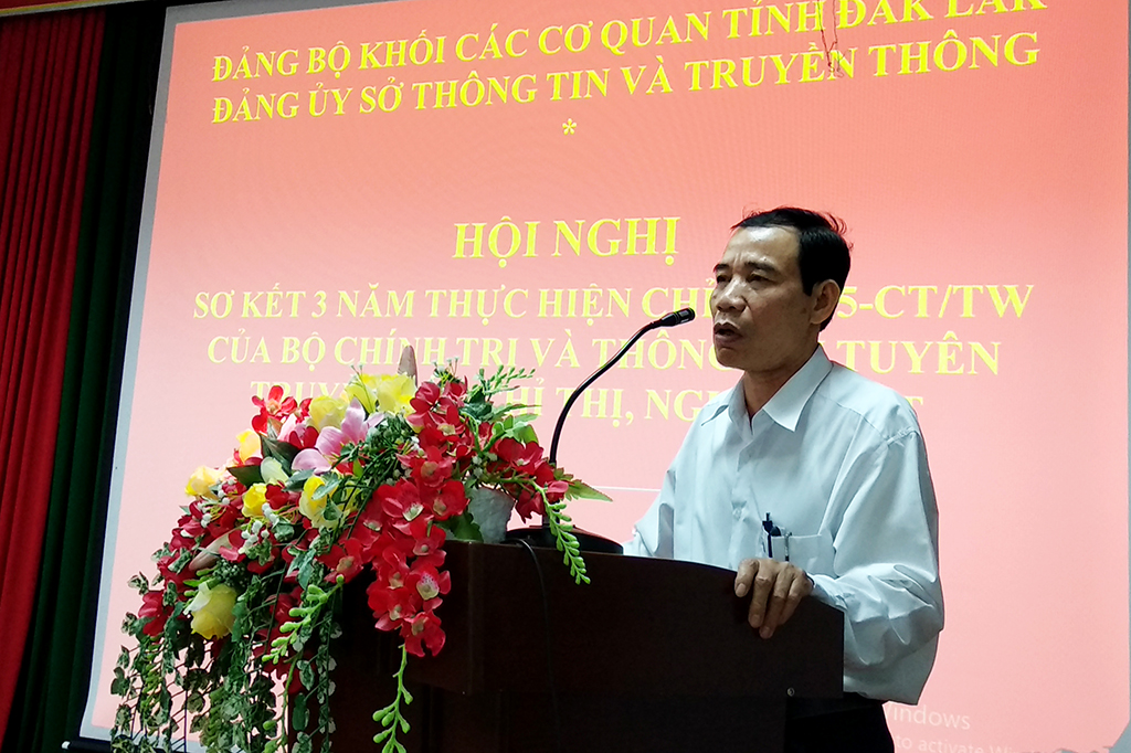 Đảng ủy Sở Thông tin và Truyền thông sơ kết 03 năm thực hiện Chỉ thị số 05-CT/TW của Bộ Chính trị