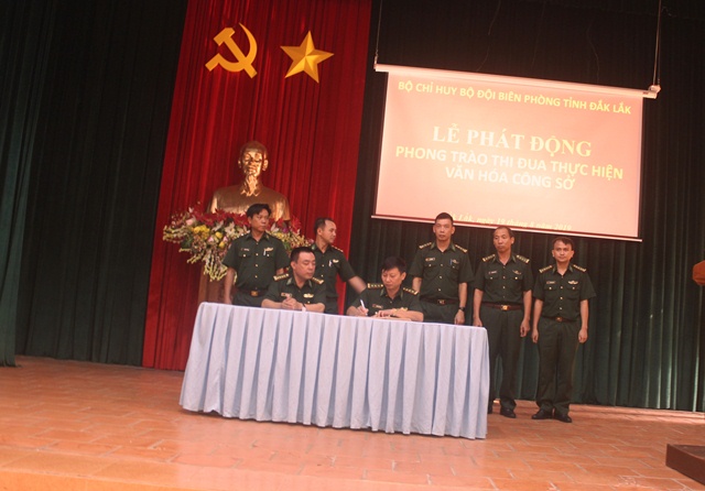 Bộ Chỉ huy Bộ đội Biên phòng tỉnh Đắk Lắk Phát động thi đua thực hiện văn hóa công sở