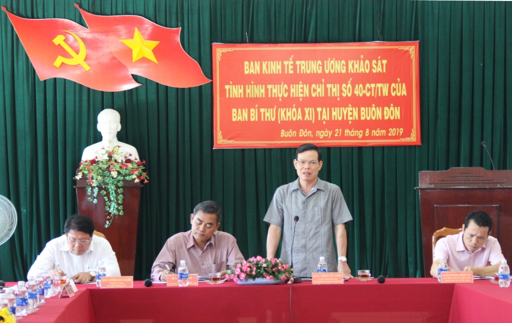 Khảo sát tình hình thực hiện công tác tín dụng chính sách tại huyện Buôn Đôn