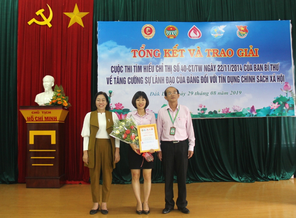 Tổng kết và trao giải Cuộc thi tìm hiểu về tín dụng chính sách