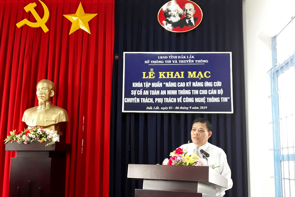 Khai mạc khóa tập huấn “Nâng cao kỹ năng ứng cứu sự cố an toàn thông tin cho cán bộ chuyên trách, phụ trách về công nghệ thông tin”