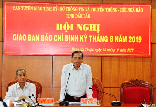 Hội nghị giao ban báo chí định kỳ tháng 8 năm 2019