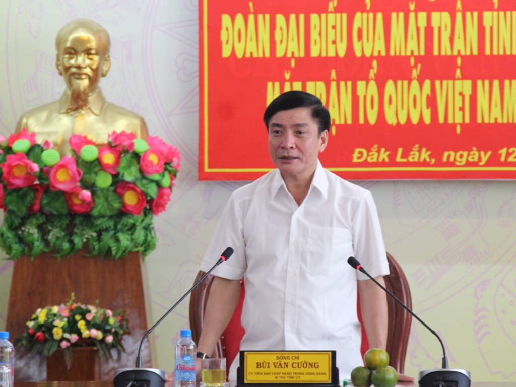 Gặp mặt đoàn đại biểu đi dự Đại hội đại biểu toàn quốc Mặt trận Tổ quốc Việt Nam lần thứ IX