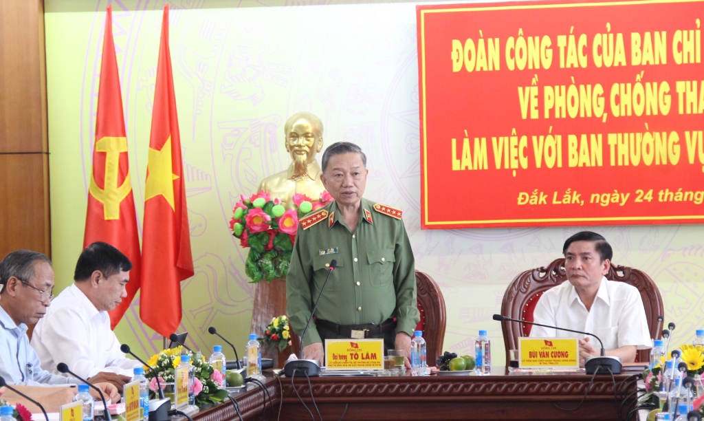 Ban Chỉ đạo Trung ương về phòng chống tham nhũng làm việc tại Đắk Lắk