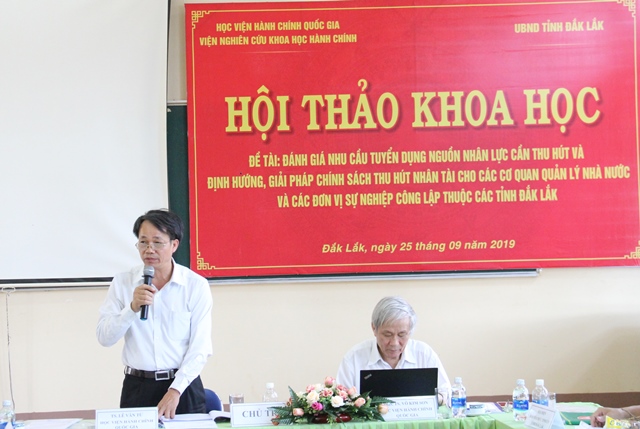 Hội thảo khoa học định hướng, giải pháp chính sách thu hút nhân tài cho tỉnh Đắk Lắk