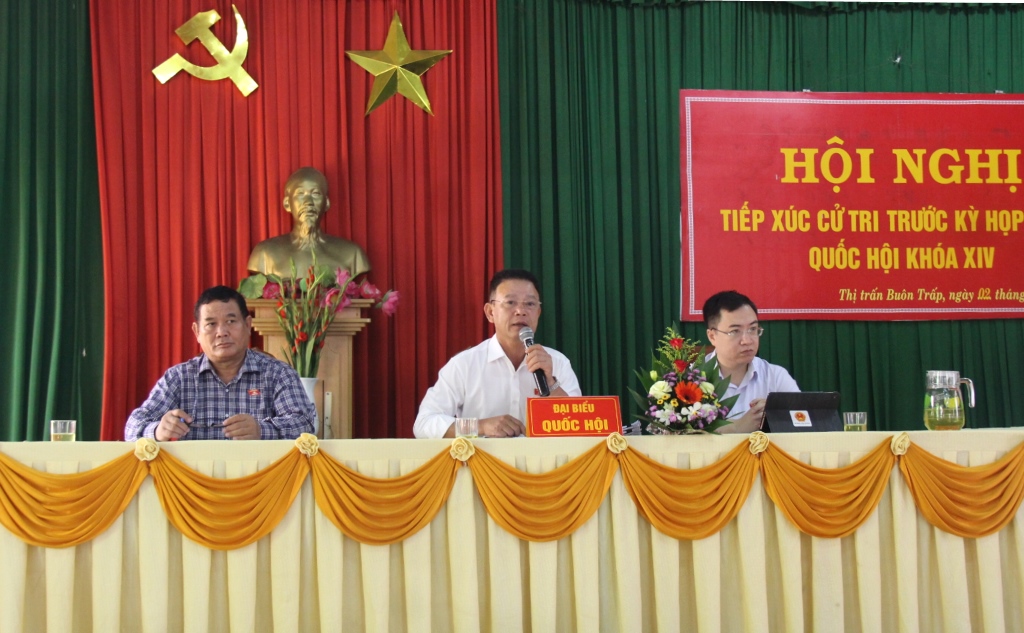 Đoàn Đại biểu Quốc hội tỉnh tiếp xúc cử tri huyện Krông Ana