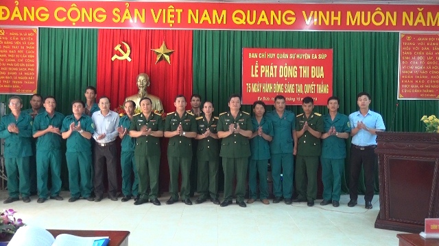 Ban Chỉ huy Quân sự huyện Ea Súp phát động đợt thi đua cao điểm 75 ngày hành động sáng tạo quyết thắng