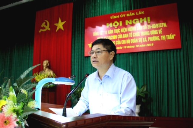 Tổng kết 10 năm thực hiện Hướng dẫn số 35 về “Tổ chức và hoạt động của chi bộ quân sự xã, phường, thị trấn”