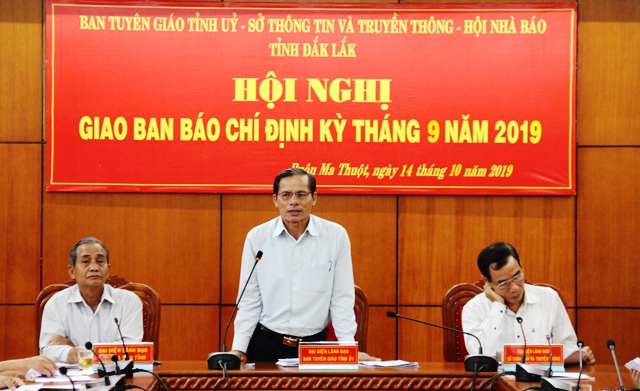 Hội nghị giao ban báo chí định kỳ tháng 9 năm 2019