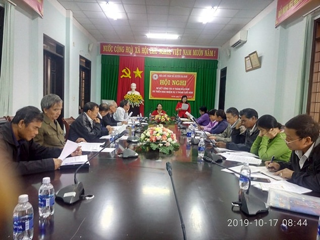 Hội Chữ thập đỏ huyện Ea Kar: Hội nghị Sơ kết công tác 9 tháng đầu năm 2019