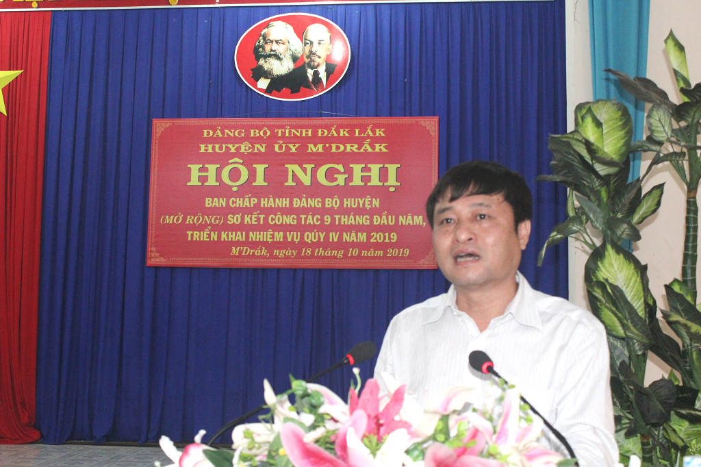 Hội nghị Ban Chấp hành Đảng bộ huyện M’Đrắk lần thứ 19 (mở rộng)