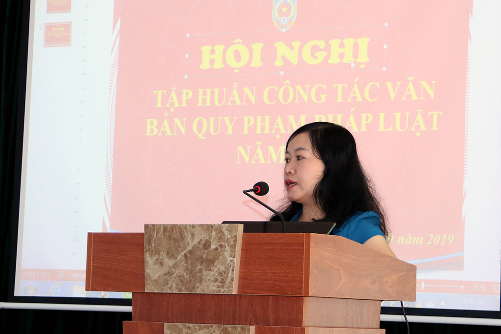 Sở Tư pháp: Tập huấn công tác văn bản quy phạm pháp luật năm 2019