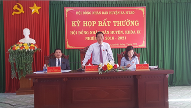 Kỳ họp bất thường HĐND huyện Ea H'leo khoá IX nhiệm kỳ 2016 – 2021