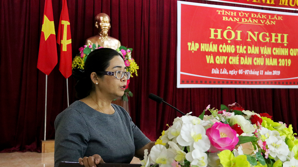 Khai mạc Hội nghị tập huấn công tác dân vận chính quyền và quy chế dân chủ năm 2019