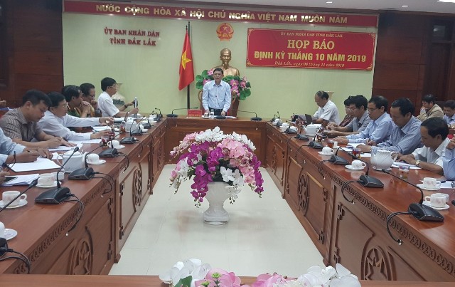 UBND tỉnh tổ chức họp báo định kỳ tháng 10 năm 2019.