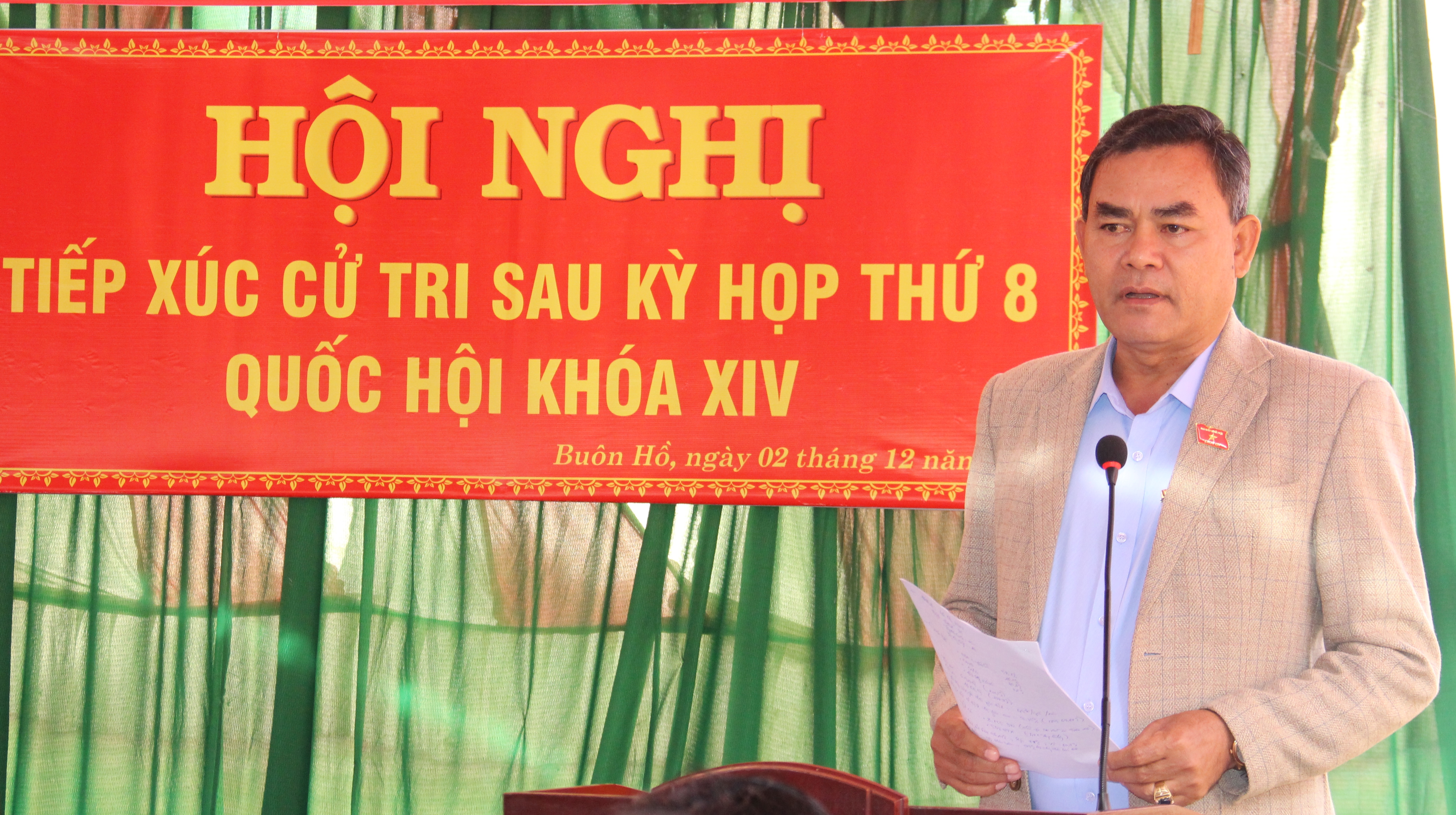 Đoàn đại biểu Quốc hội tỉnh tiếp xúc cử tri thị xã Buôn Hồ