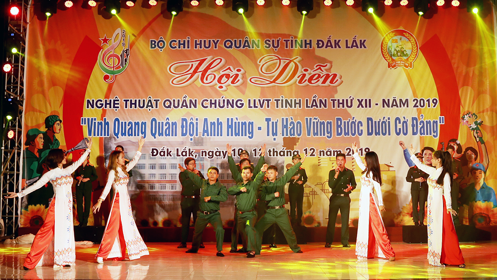 Khai mạc Hội diễn Nghệ thuật quần chúng lực lượng vũ trang tỉnh lần thứ XII, năm 2019