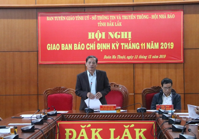 Giao ban báo chí định kỳ tháng 11 năm 2019
