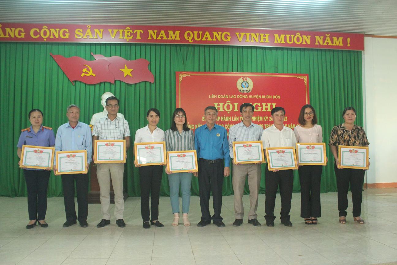 Liên đoàn Lao động huyện Buôn Đôn: Tổng kết hoạt động công đoàn năm 2019