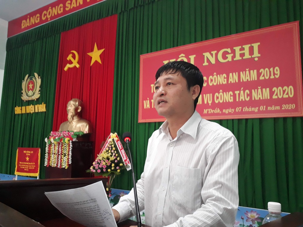 Công an huyện M’Drắk  triển khai nhiệm vụ 2020