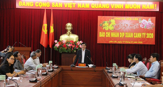 Bí thư Tỉnh ủy gặp mặt các cơ quan báo chí nhân dịp Xuân Canh Tý 2020