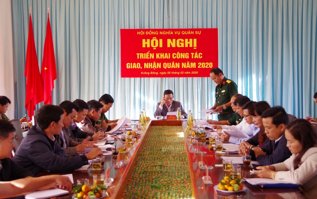 Huyện Krông Bông triển khai công tác giao, nhận quân
