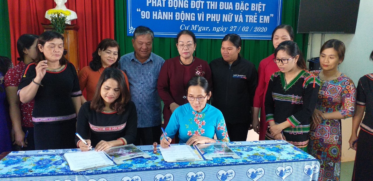 Hội LHPN huyện Cư M’gar phát động đợt thi đua đặc biệt “90 hành động thiết thực vì phụ nữ và trẻ em”