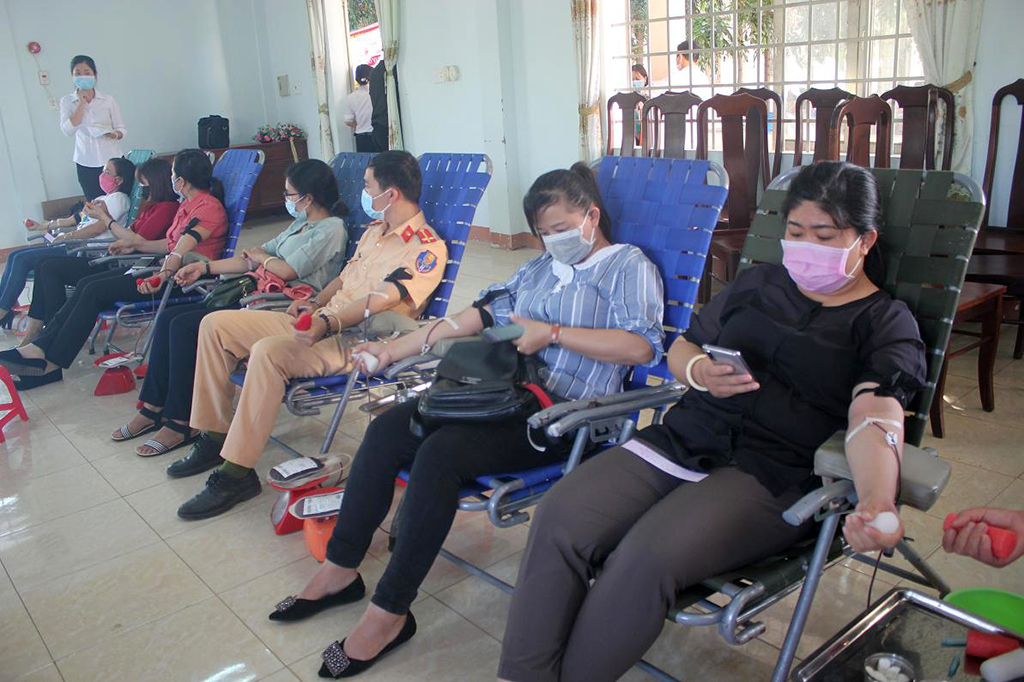 Huyện Buôn Đôn tổ chức hiến máu nhân đạo đợt 01 năm 2020