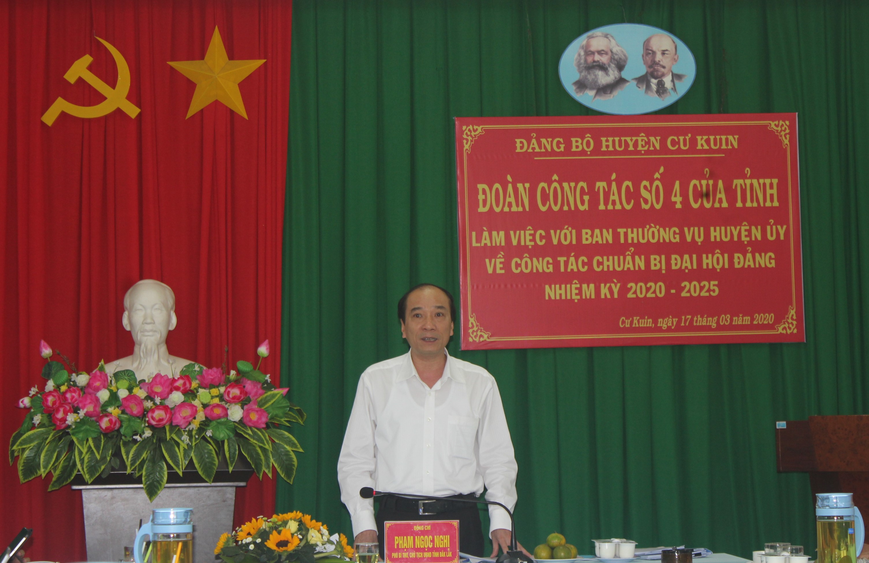 Kiểm tra công tác chuẩn bị Đại hội Đảng bộ huyện Cư Kuin nhiệm kỳ 2020-2025