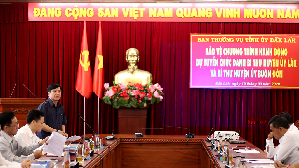 Thí điểm tuyển chọn chức danh Bí thư Huyện ủy Lắk và Huyện ủy Buôn Đôn: Các ứng viên bảo vệ chương trình hành động