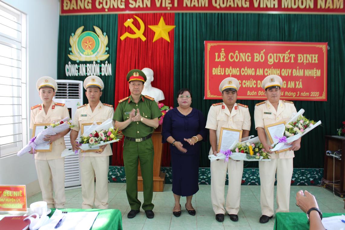 100% xã trên địa bàn huyện Buôn Đôn có công an chính quy về đảm nhiệm chức danh công an xã