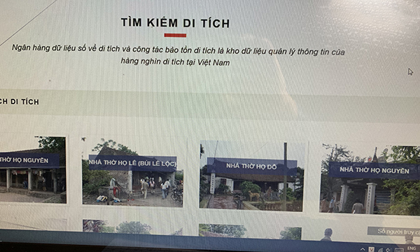 Ra mắt “Ngân hàng dữ liệu số về di tích và công tác bảo tồn di tích”