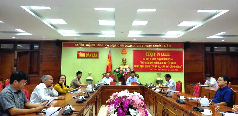 Sơ kết 3 năm thực hiện Đề án thí điểm đổi mới cách tuyển chọn lãnh đạo, quản lý cấp vụ, cấp sở, cấp phòng