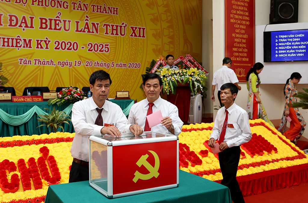 Đại hội đại biểu Đảng bộ phường Tân Thành lần thứ XII, nhiệm kỳ 2020 – 2025