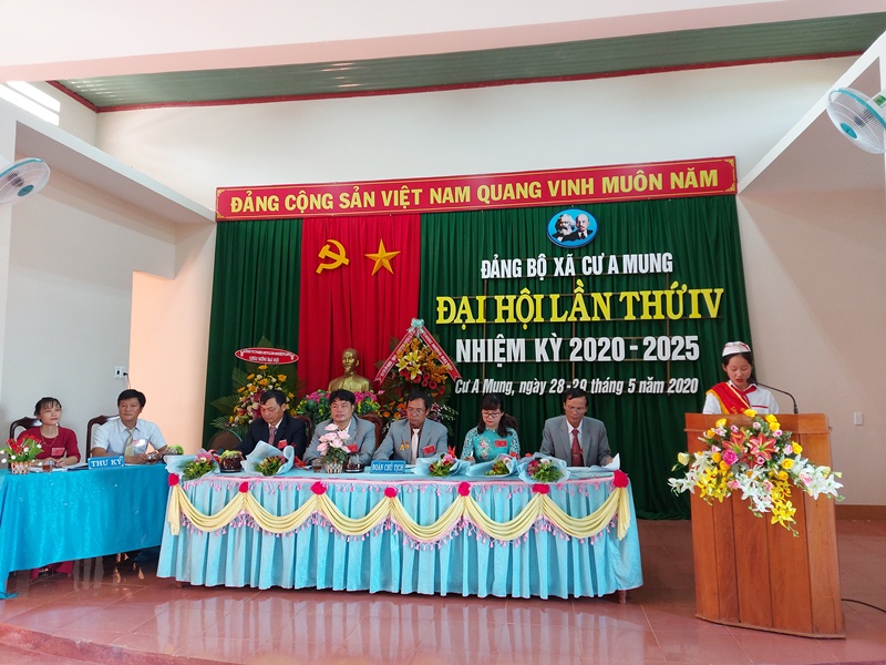 Đại hội Đảng bộ xã Cư A Mung nhiệm kỳ 2020-2025
