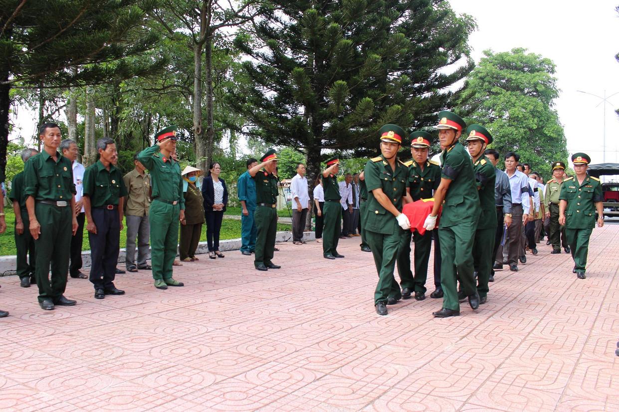 Huyện Buôn Đôn đón nhận, truy điệu và an táng liệt sỹ